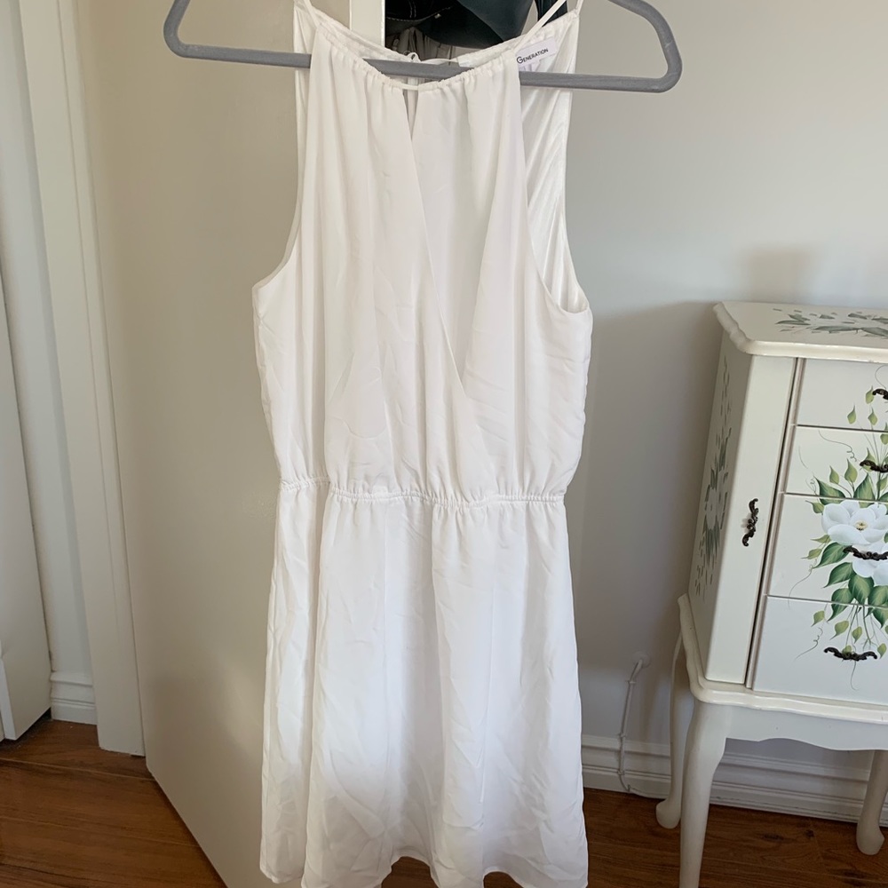 Summery, white BCBG dress